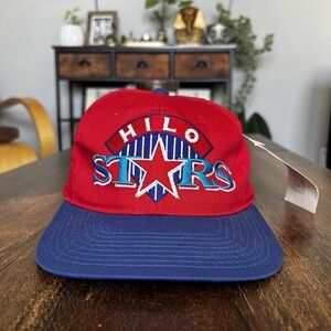 Vintage Hilo Stars Baseball Hat Starter Red Blue Snapback‎ Minor League NWT